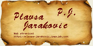 Plavša Jaraković vizit kartica